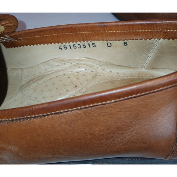 Santoni Brown Tassel Loafers Italy Mens 8 D - Picture 5 of 6